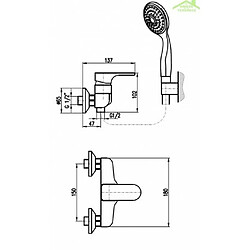 Acheter Rav Mitigeur de douche YUKON laiton chromé & blanc