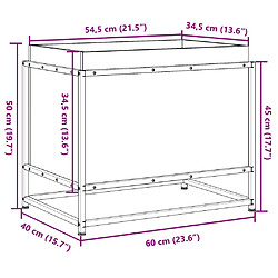 vidaXL Jardinière 60x40x50 cm bois de pin imprégné pas cher