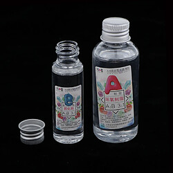 Acheter 1 Set AB Clear Crystal Epoxy Resin Colle For DIY Crafts 3: 1 100g Soft Glue