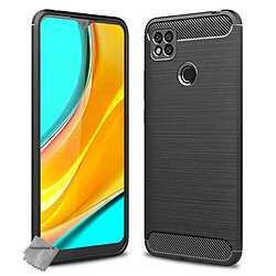 Htdmobiles Coque silicone gel carbone pour Xiaomi Redmi 9C + film ecran - NOIR