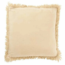 Paris Prix Coussin Déco Franges Velours 45x45cm Beige