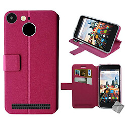 Htdmobiles Housse etui portefeuille pour Archos 50F Helium Lite + film ecran - ROSE