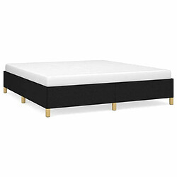 Maison Chic Lit adulte - Lit simple Cadre de lit,Structure du lit Contemporain Noir 160x200 cm Tissu -MN39789