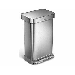 Poubelle réctangulaire à pédale 45l inox brossé - cw2024 - SIMPLEHUMAN pas cher