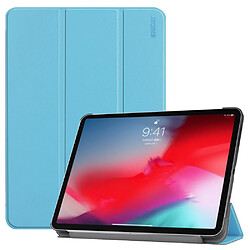 Etui en PU triple bleu clair pour votre Apple iPad Pro 11-inch (2018)