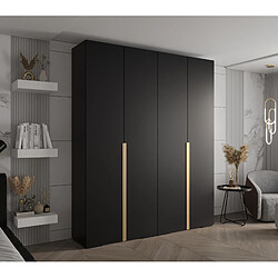 Abiks Meble Armoire Inova 1 À Portes Battantes 236,7/200/47 4 Portes (nero/d’oro)