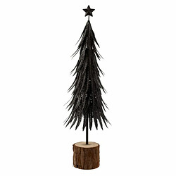 Paris Prix Statuette Déco Sapin de Noël Paillettes 57cm Noir