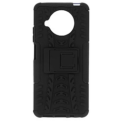 Avizar Coque Xiaomi Mi 10T Lite Protection Bi-matière avec Béquille Support Noir