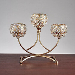 Or Cristal Bougeoirs, 3 Bras Candélabres, Mousseux Élégant Candélabre, décoration de Table pour Table À Manger Décor Accessoires pour La Maison pas cher