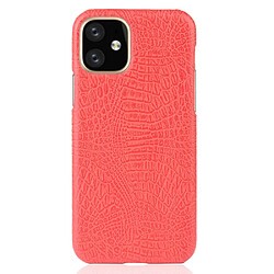 Wewoo Coque Rigide Pour iPhone 11 Crocodile antichoc Texture PC + Etui PU Rouge