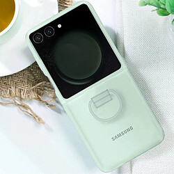 Acheter Coque en silicone avec anneau pour Samsung Z Flip 5 Vert d eau