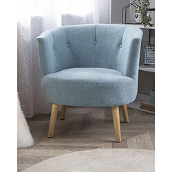 Beliani Fauteuil ODENZEN Tissu Bleu clair