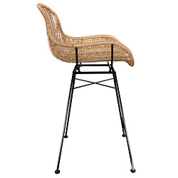 Avis Rendez Vous Deco Chaise de bar mi-hauteur Carmela en résine tressée naturelle 65 cm (lot de 2)