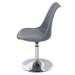 Avis Mendler 2x chaise pivotante Malmö T501, réglable en hauteur, similicuir ~ gris foncé