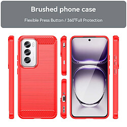 Htdmobiles Coque pour Oppo Reno 12 Pro 5G - housse etui silicone gel carbone + verre trempe - ROUGE