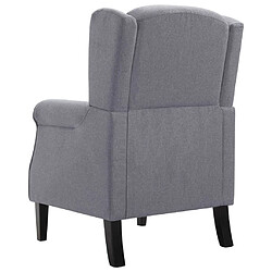 Helloshop26 Fauteuil chaise siège lounge design club sofa salon gris foncé tissu 1102204/3 pas cher