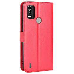 Acheter Htdmobiles Housse pour Nokia C21 Plus - etui coque pochette portefeuille + verre trempe - ROUGE