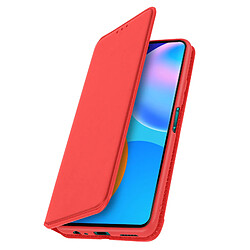 Avizar Housse Huawei P smart 2021 Étui Folio Portefeuille Fonction Support Rouge