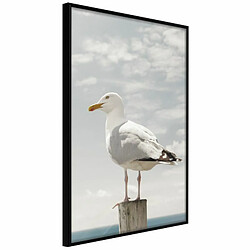 Paris Prix Affiche Murale Encadrée Curious Seagull 20 x 30 cm Noir