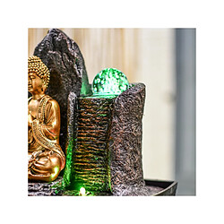 Ac-Deco Fontaine Bouddha Haka - L 15 x l 20 x H 25 cm - LED pas cher