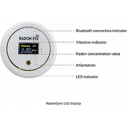 RADON EYE Détecteur de Radon Ecosense RD200 : Surveillance en Temps Réel pour Votre Sécurité