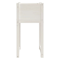 Maison Chic Lot de 2 Jardinières,Bac à fleurs - pot de fleur Blanc 40x40x81 cm Bois massif de pin -GKD79952 pas cher