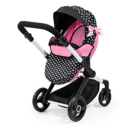 Puppen-Kinderwagen BAYER Design 17060AA Xeo tief Schwarz, Pink (17060AA) pas cher