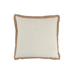 Dansmamaison Coussin Bord Tissage Carre Polyester Beige