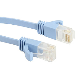 Wewoo Câble LAN de réseau Ethernet ultra-plat CAT6a, longueur: 50 m (bleu bébé)