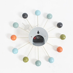 Wewoo Horloge murale Fond élégant Minimalis Circulaire Coloré Boules Candy Décoration Creative Ferris Wheel Clock