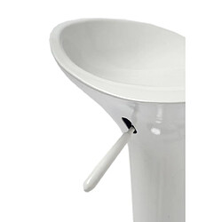 Avis Decoshop26 Lot de 2 tabourets de bar design blanc pivotant et hauteur réglable TDB10025