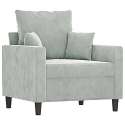 Avis Maison Chic Ensemble de canapés 3 pcs avec coussins, Canapé droit Sofa pour Salon Gris clair Velours -GKD687644