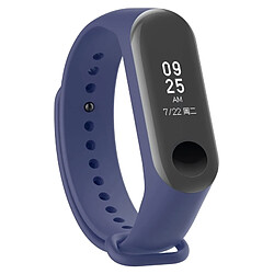 Acheter Wewoo 2 en 1 Bracelet Montre Caoutchouc En Silicone Poignet Remplacement avec Film D'écran TPU pour Xiaomi Mi Band 3 Bleu Marine