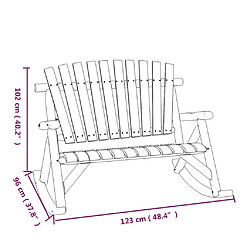 vidaXL Ensemble de salon de jardin 3 pcs bois massif d'épicéa pas cher