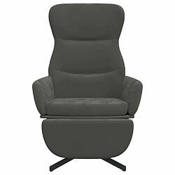 Acheter Maison Chic Chaise de relaxation | Fauteuil relax avec repose-pied Gris foncé Velours -GKD15496