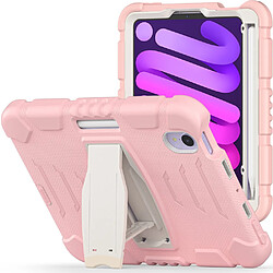 Coque en TPU quatre coins améliorés avec béquille Fleurs de cerisier roses pour votre iPad mini (2021)