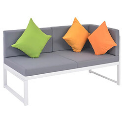 Maison Chic Salon de jardin 5 pcs + coussins - Mobilier/Meubles de jardin - Table et chaises d'extérieur Aluminium et WPC -MN22645 pas cher