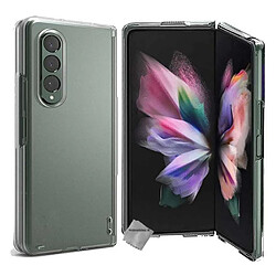 Htdmobiles Coque rigide fine avant et arrière pour Samsung Galaxy Z Fold 3 5G - TRANSPARENT