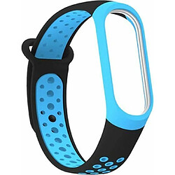 Bracelet de rechange pour Xiaomi Mi Smart Band 3/4 Bleu/noir (Bleu/Bleu)