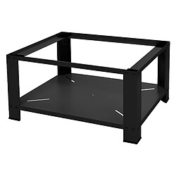 ML-Design Socle pour Machine à Laver avec Étagère, en Acier, Noir, 63x54 cm, jusqu'à 150 kg, Support Lave-Linges Standard, Pieds Antidérapants, Support Base de Lave-Linge, Estrade de 32 cm de Haut