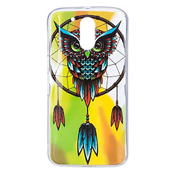 Wewoo Coque pour Motorola Moto G4 Noctilucent Owl Motif IMD Workmanship Soft TPU Retour Housse