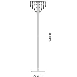 Avis Luminaire Center Lampadaire Atla 4 Ampoules chrome poli/cristal