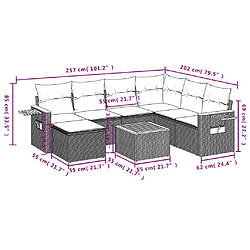 Avis Maison Chic Salon de jardin 8 pcs avec coussins | Ensemble de Table et chaises | Mobilier d'Extérieur noir résine tressée -GKD16025