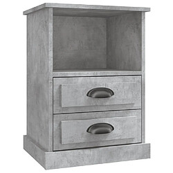 Maison Chic Table de chevet,Table de nuit,Table d'appoint pour salon gris béton 43x36x60 cm -MN85826