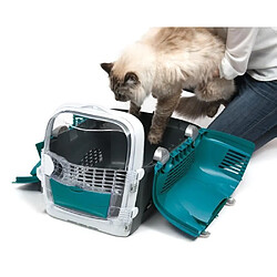 Cat-it CAT IT Cage de transport Cabrio - Bleu turquoise - Pour chat