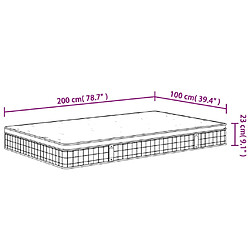 vidaXL Matelas à ressorts bonnell moyen 100x200 cm pas cher