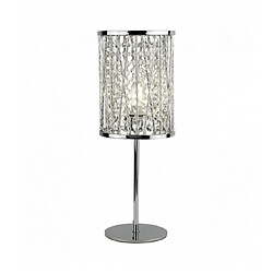 Searchlight Lampe de table elise 1 ampoule gouttes en cristal de chrome