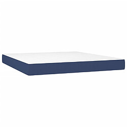 Acheter vidaXL Sommier à lattes de lit avec matelas Bleu 180x200 cm Tissu