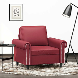 Maison Chic Fauteuil Relax pour salon | Fauteuil Rouge bordeaux 60 cm Similicuir -GKD79461