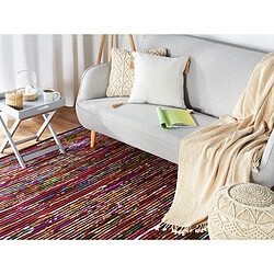 Avis Beliani Tapis en coton multicolore foncé 160 x 230 cm BARTIN